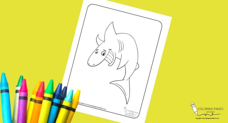 Smiling Shark Coloring Page