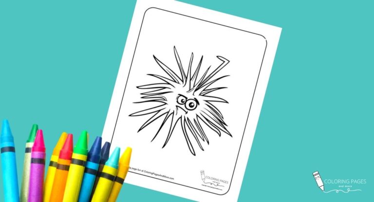 Angry Sea Urchin Coloring Page