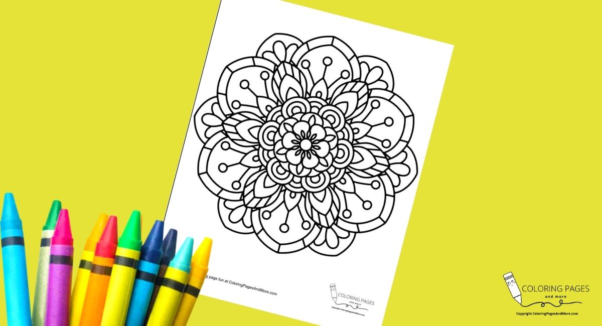 Pansies Mandala Coloring Page