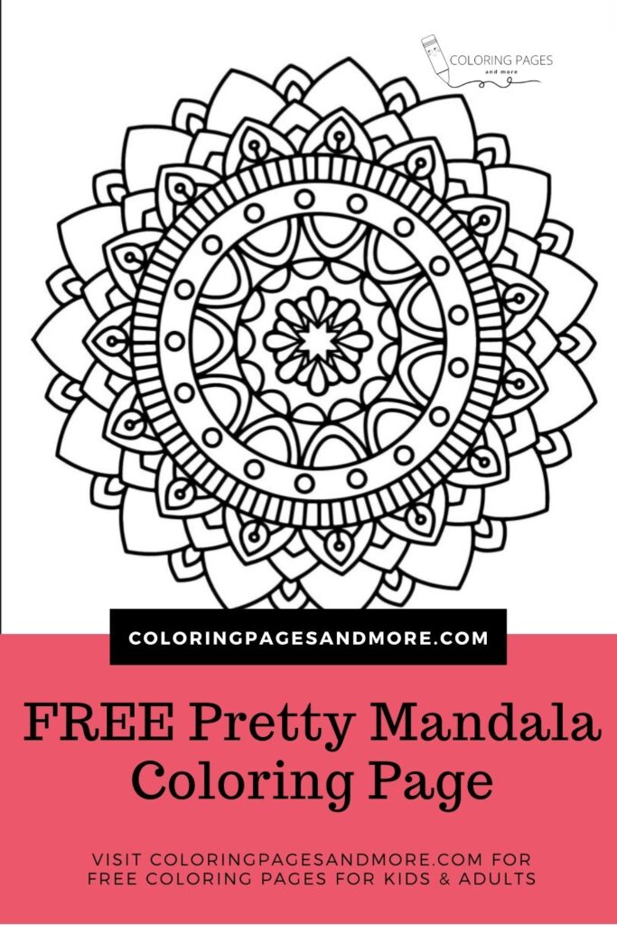 Pretty Mandala Coloring Page