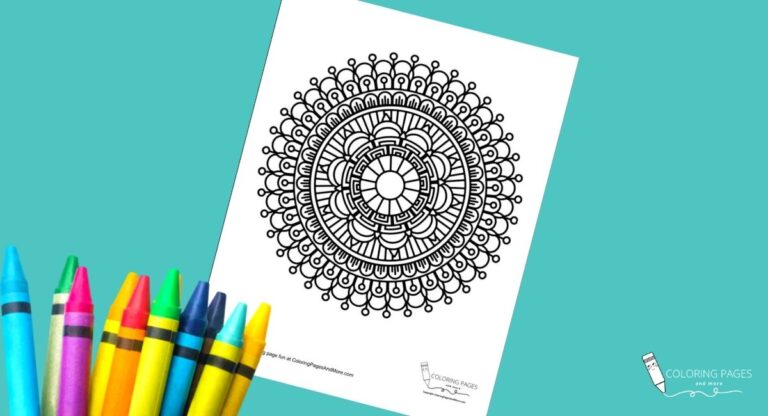 Free Eye of the Sun Mandala Coloring Page