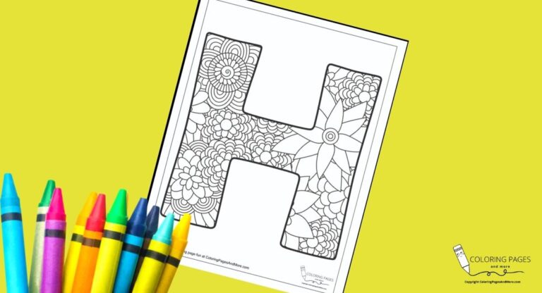 Floral H Alphabet Coloring Page - Coloring Pages and More