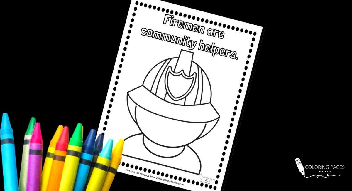 Firemen Community Helpers Coloring Page