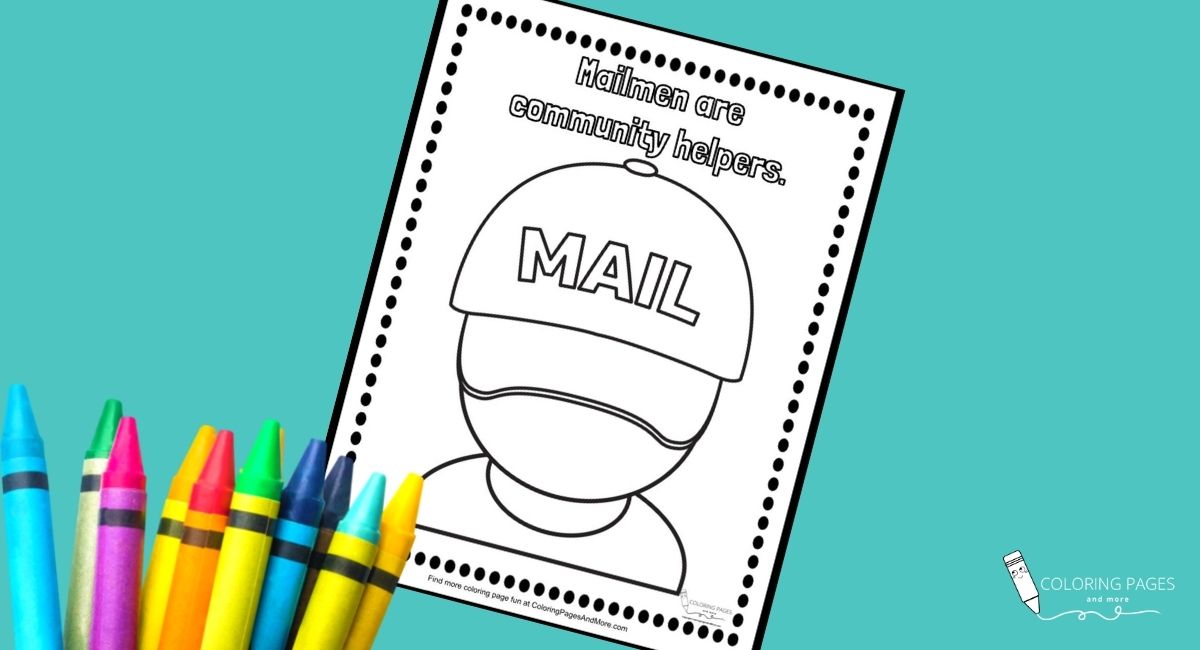 Mailmen Community Helpers Coloring Page