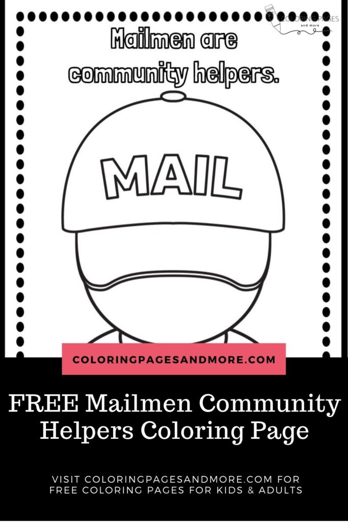 Mailmen Community Helpers Coloring Page