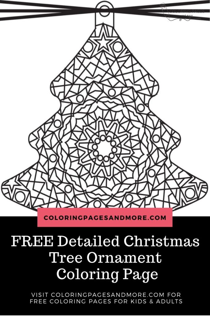 Detailed Christmas Tree Ornament Coloring Page