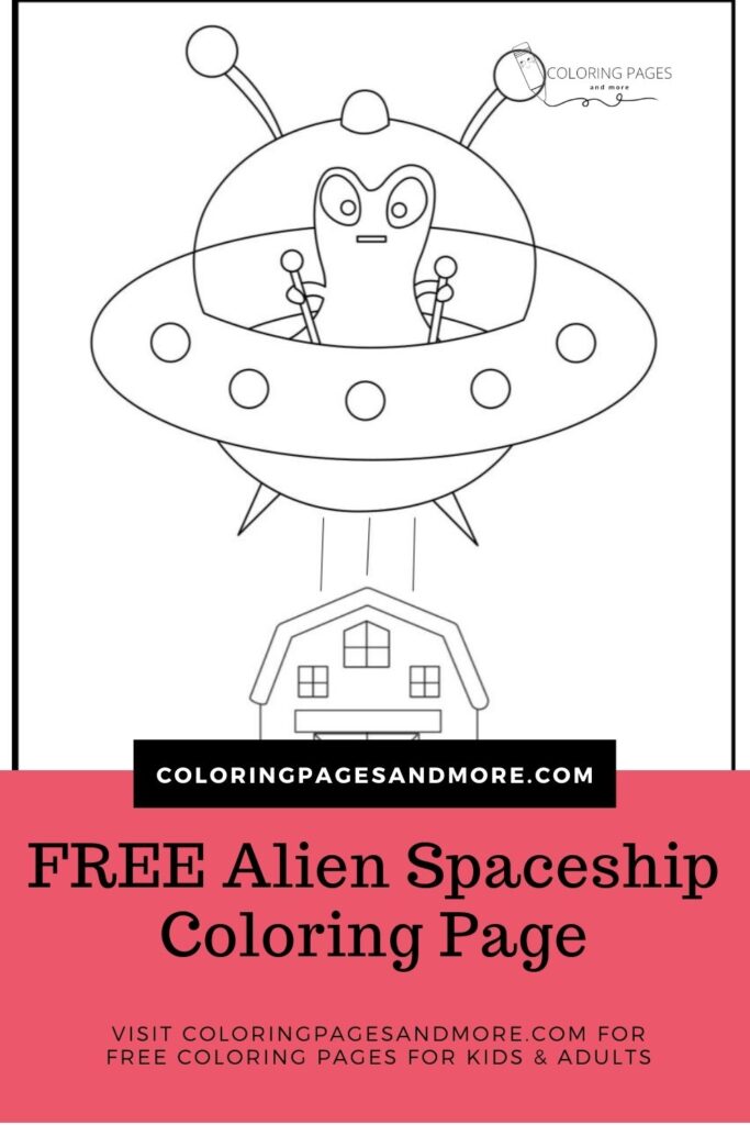 Alien Spaceship Coloring Page