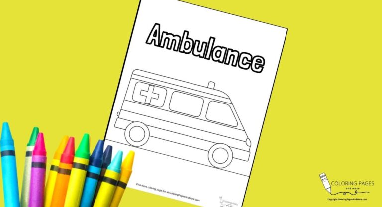 Ambulance Coloring Page