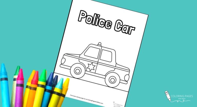 Police Car Coloring Page