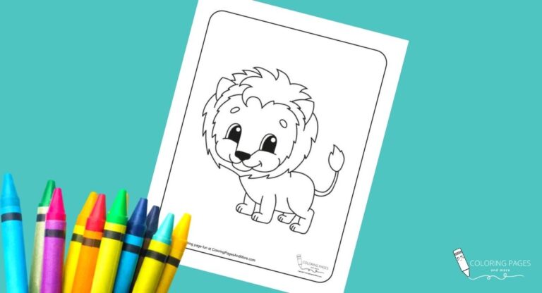Cute Lion Coloring Page