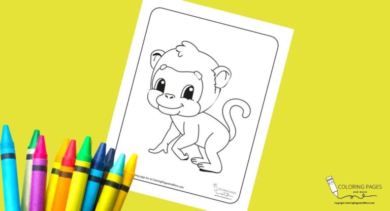 Friendly Monkey Coloring Page