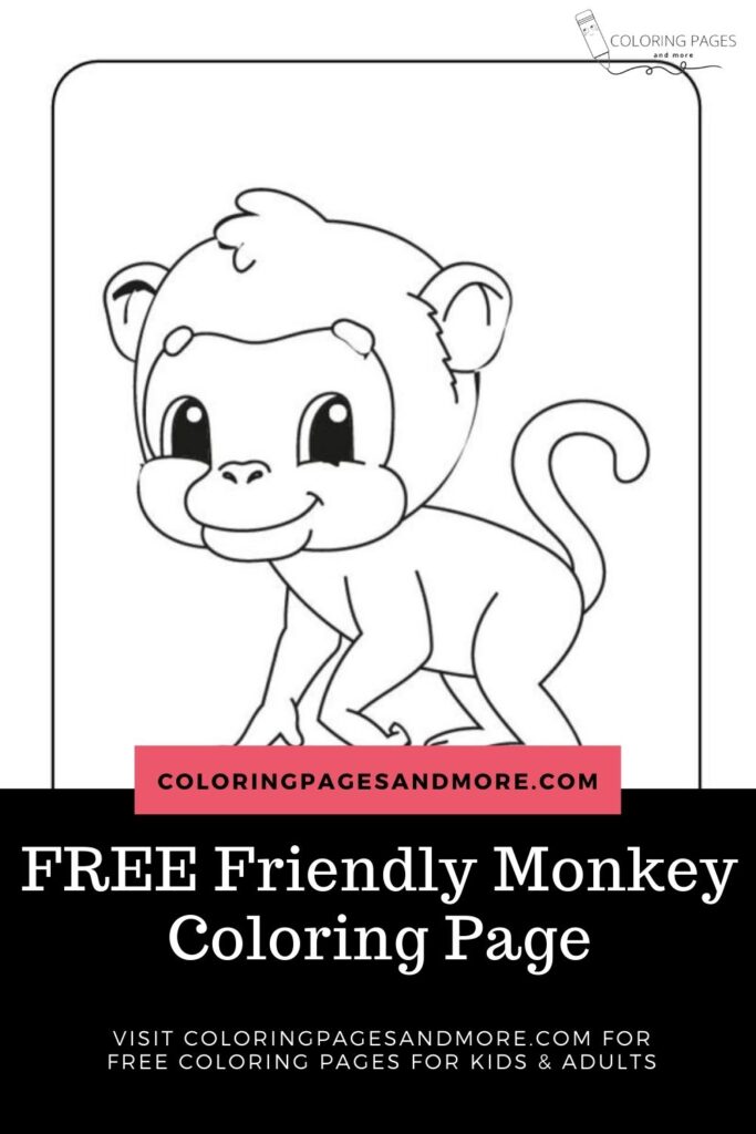 Friendly Monkey Coloring Page