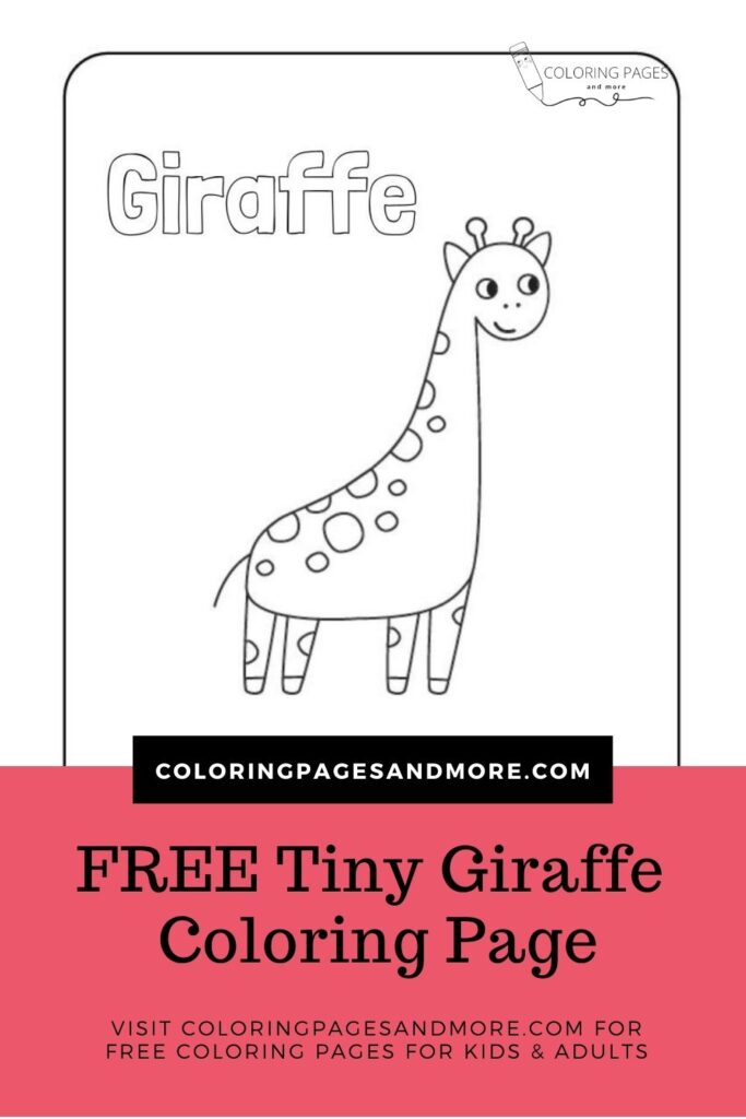 Tiny Giraffe Coloring Page