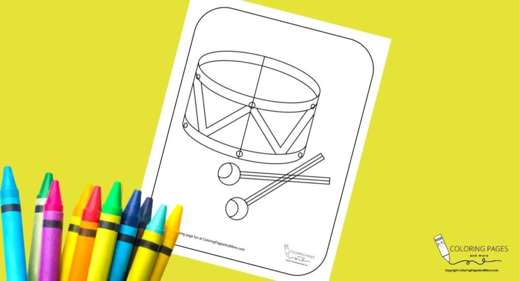 Drum Coloring Page