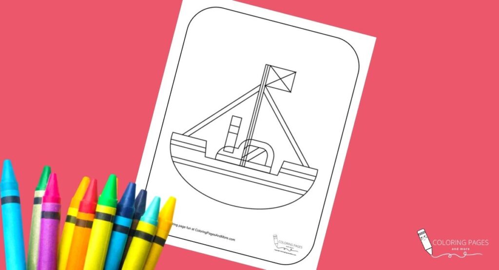 Toy Boat Coloring Page