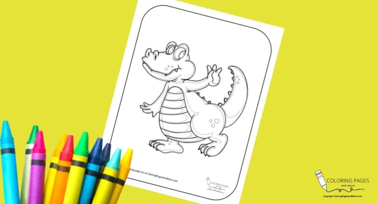 Silly Alligator Coloring Page