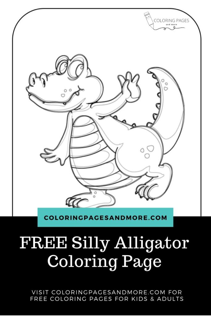 Silly Alligator Coloring Page