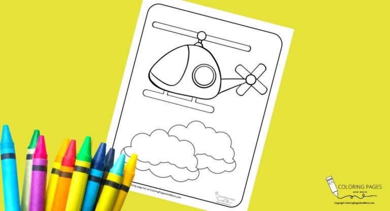 Flying High Helicopter Coloring Page