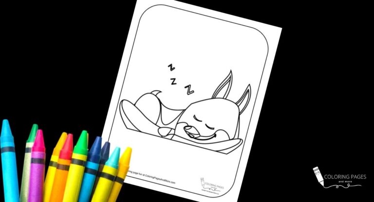 Sleepy Dog Coloring Page