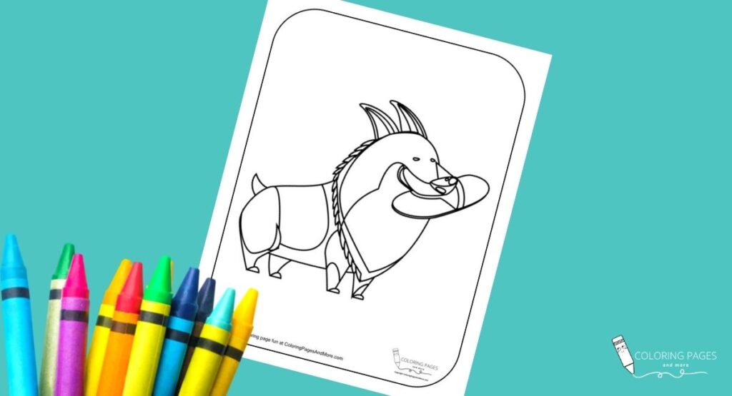 Dog with Shoe Coloring Page