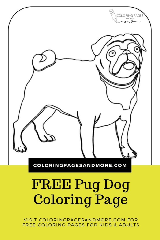 Pug Dog Coloring Page