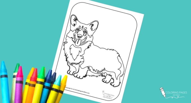 Corgi Dog Coloring Page