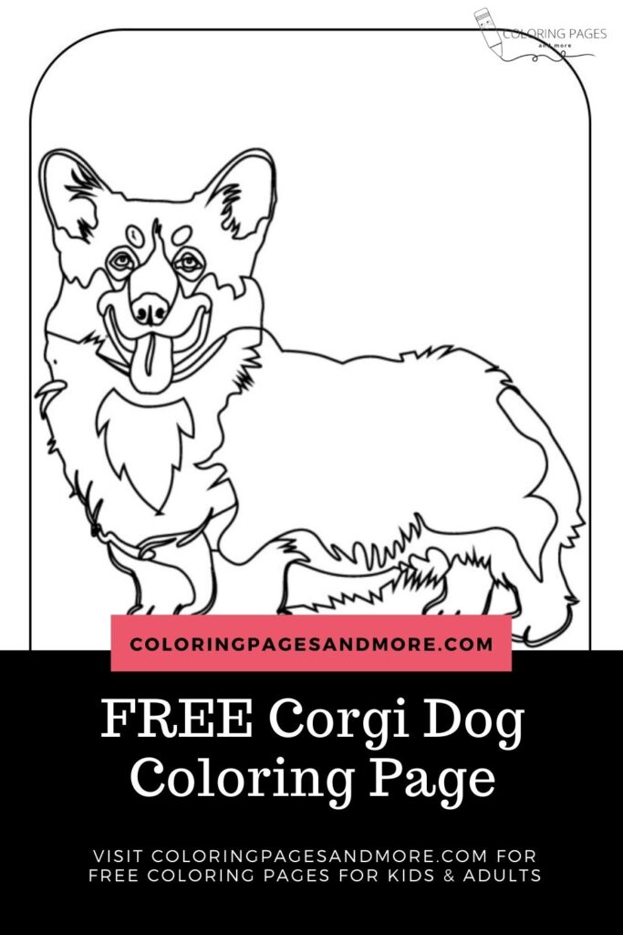 Corgi Dog Coloring Page