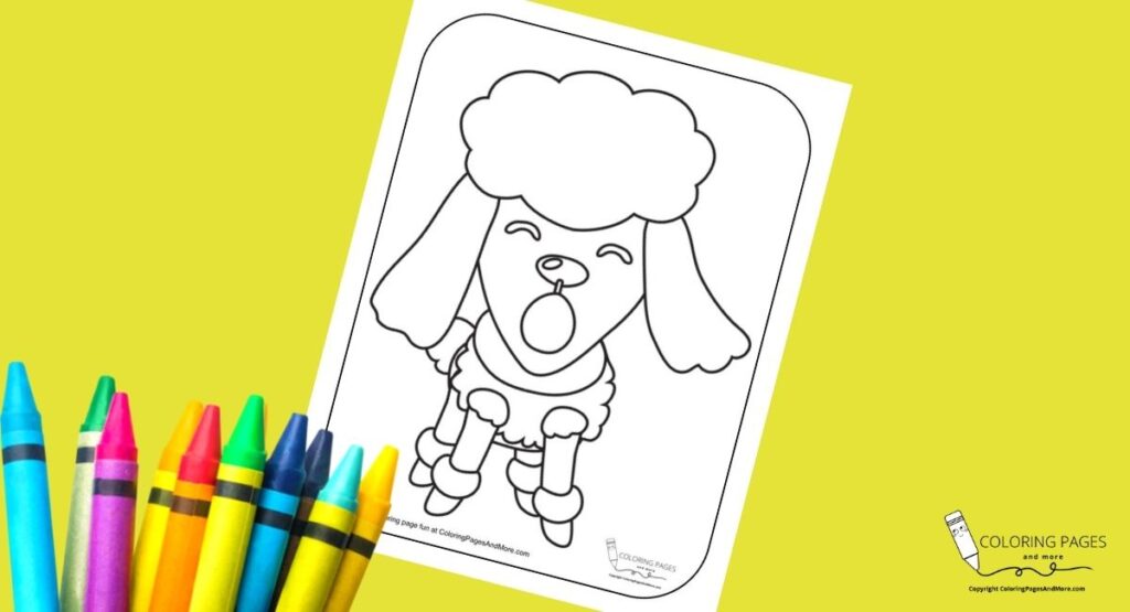 Barking Poodle Coloring Page