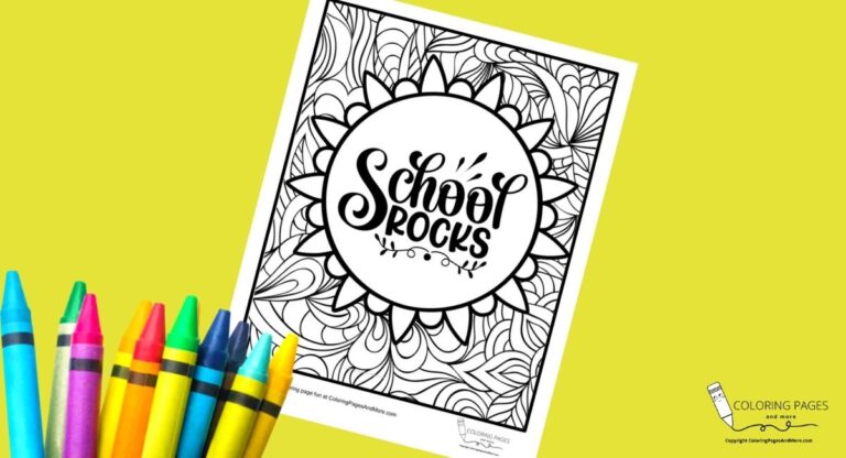 School Rocks Coloring Page