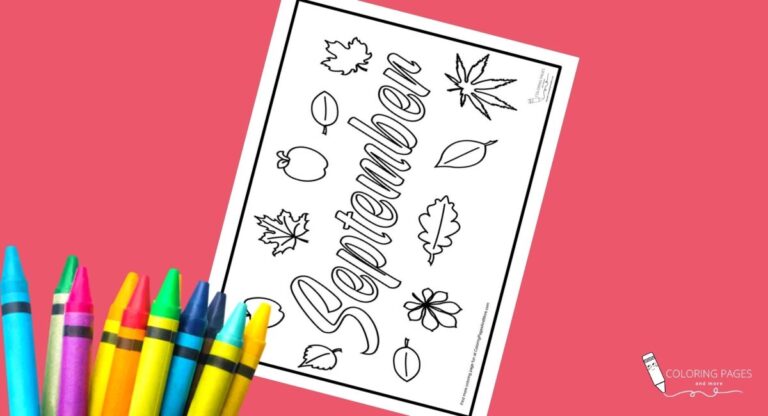 September Coloring Page