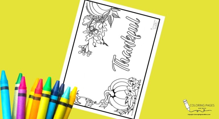 Thankful Coloring Page