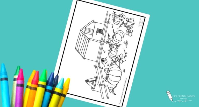 Pumpkin Farm Coloring Page