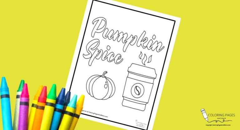 Pumpkin Spice Coffee Coloring Page