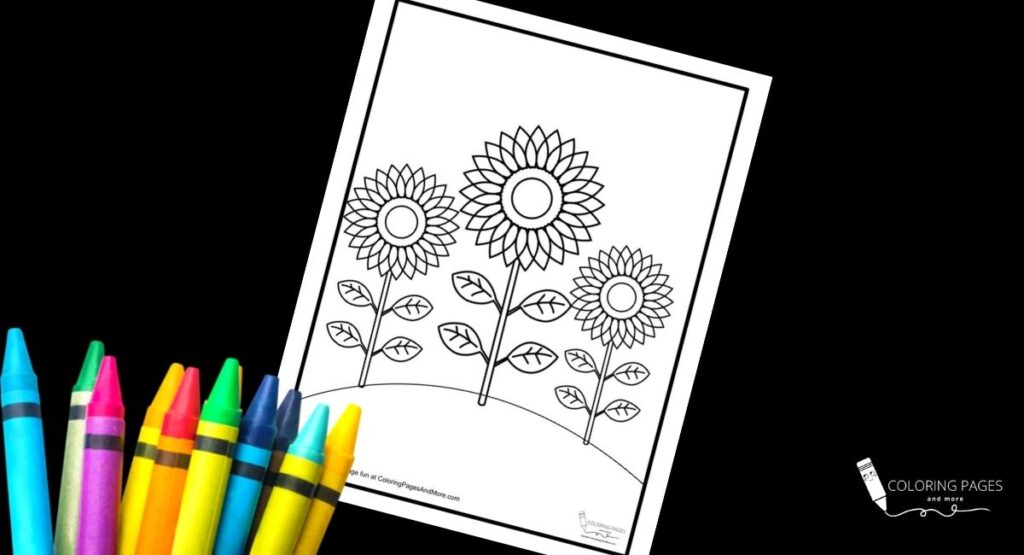 Sunflowers Coloring Page