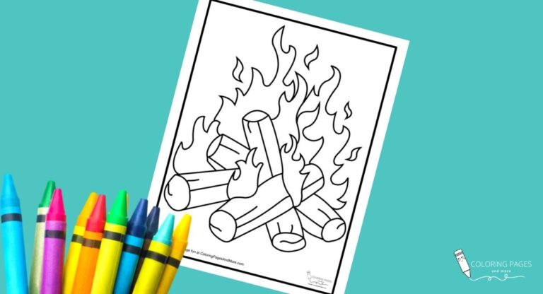 Bonfire Coloring Page