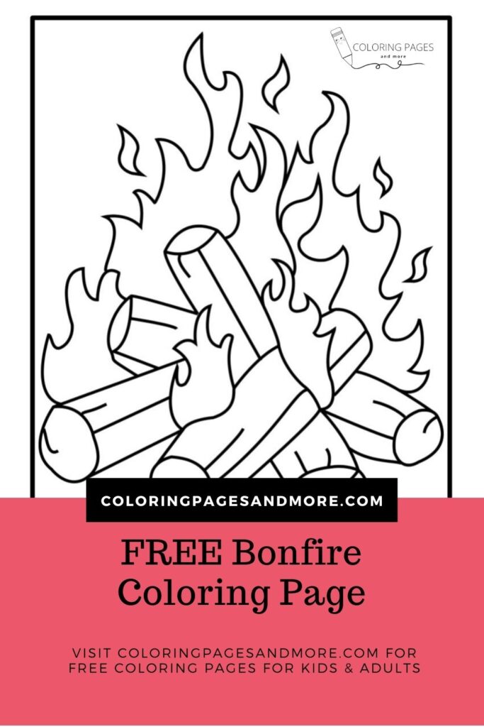 Bonfire Coloring Page