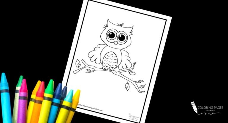 Fall Owl Coloring Page