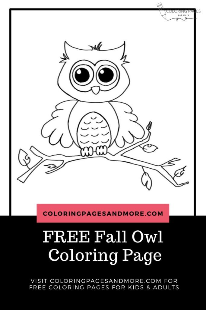 Fall Owl Coloring Page