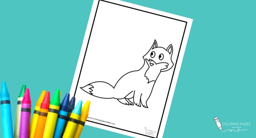 Curious Fox Coloring Page