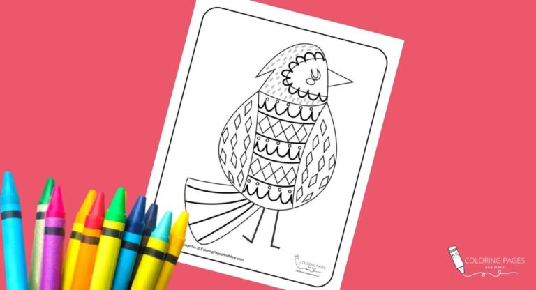Proud Mandala Bird Coloring Page